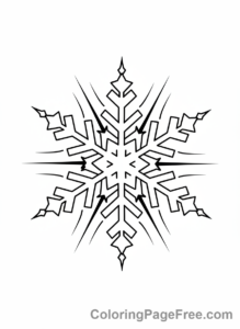 Snowflake coloring page - Snowflake Light Catching