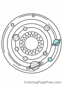 Solar System coloring page - Solar System Planets