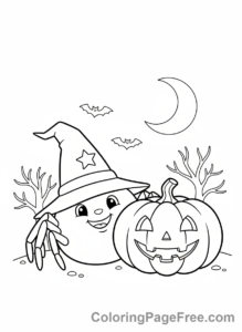 Spider coloring page - Halloween spider spooky