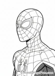 Spiderman coloring page - Spiderman profile view