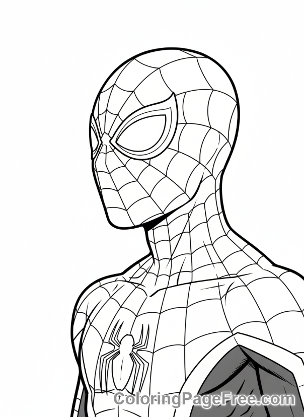 Spiderman coloring page - Spiderman profile view