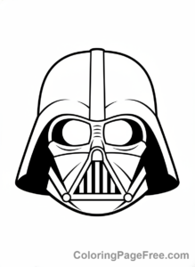 Star Wars coloring page - Darth Vader Helmet