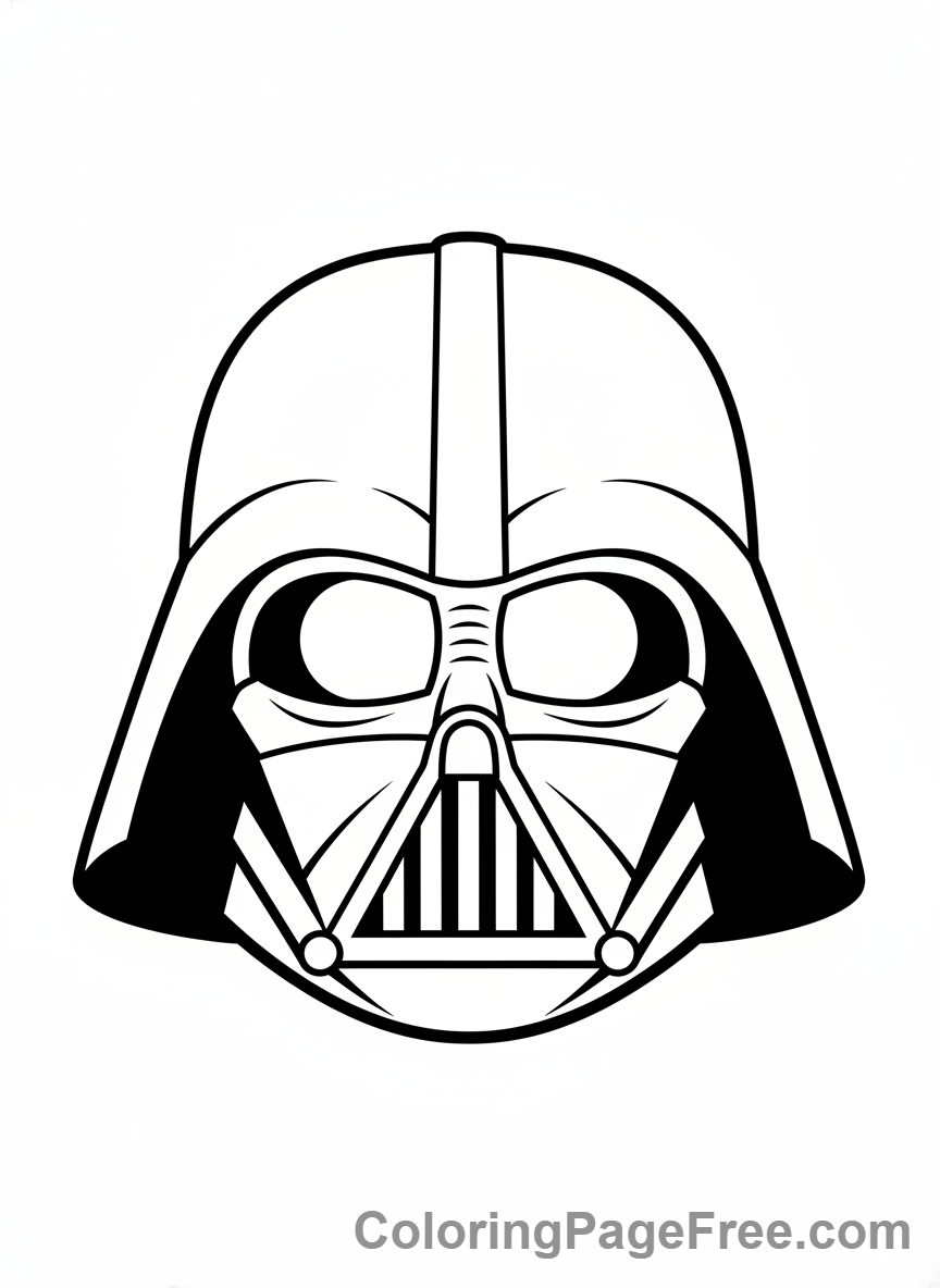 Star Wars coloring page - Darth Vader Helmet