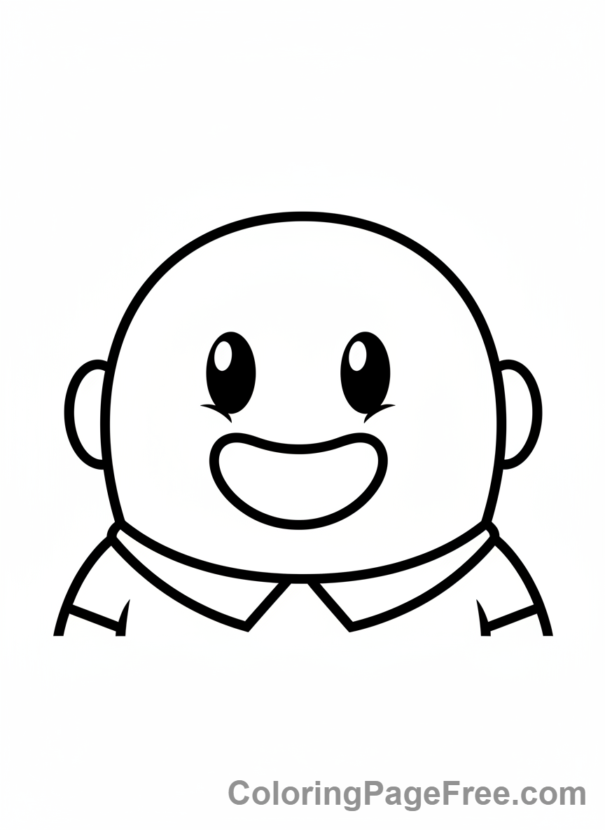Stumble Guys coloring page - Happy Stumble Guy