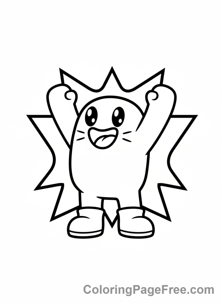 Stumble Guys coloring page - Stumble Guy cheering