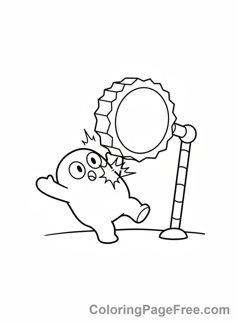 Stumble Guys coloring page - Stumble Guy hit