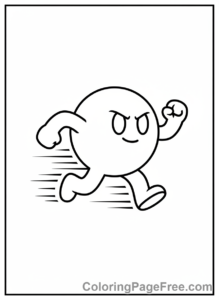 Stumble Guys coloring page - Stumble Guy running