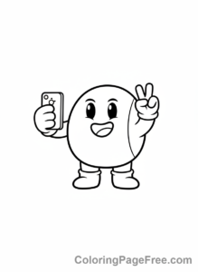 Stumble Guys coloring page - Stumble Guy selfie