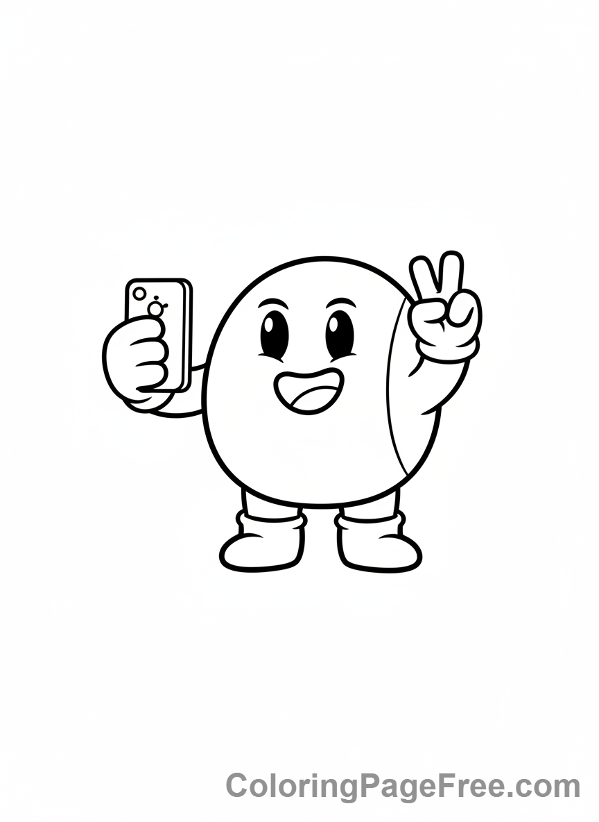 Stumble Guys coloring page - Stumble Guy selfie