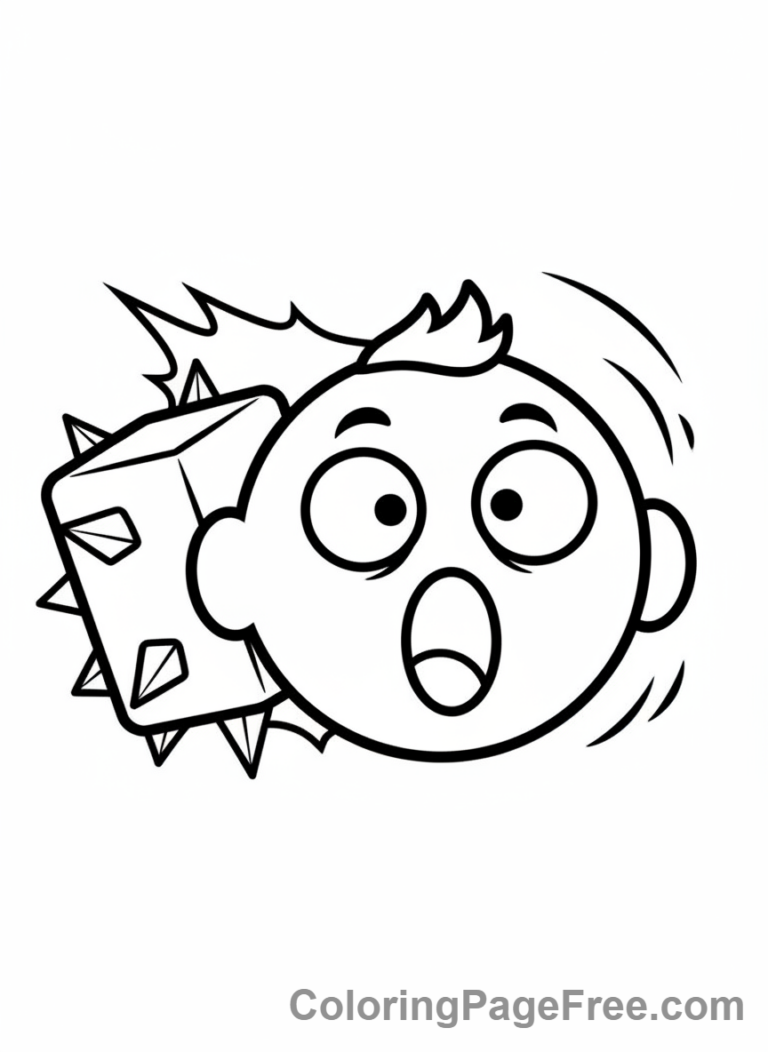 Stumble Guys coloring page - Stumble Guy surprised