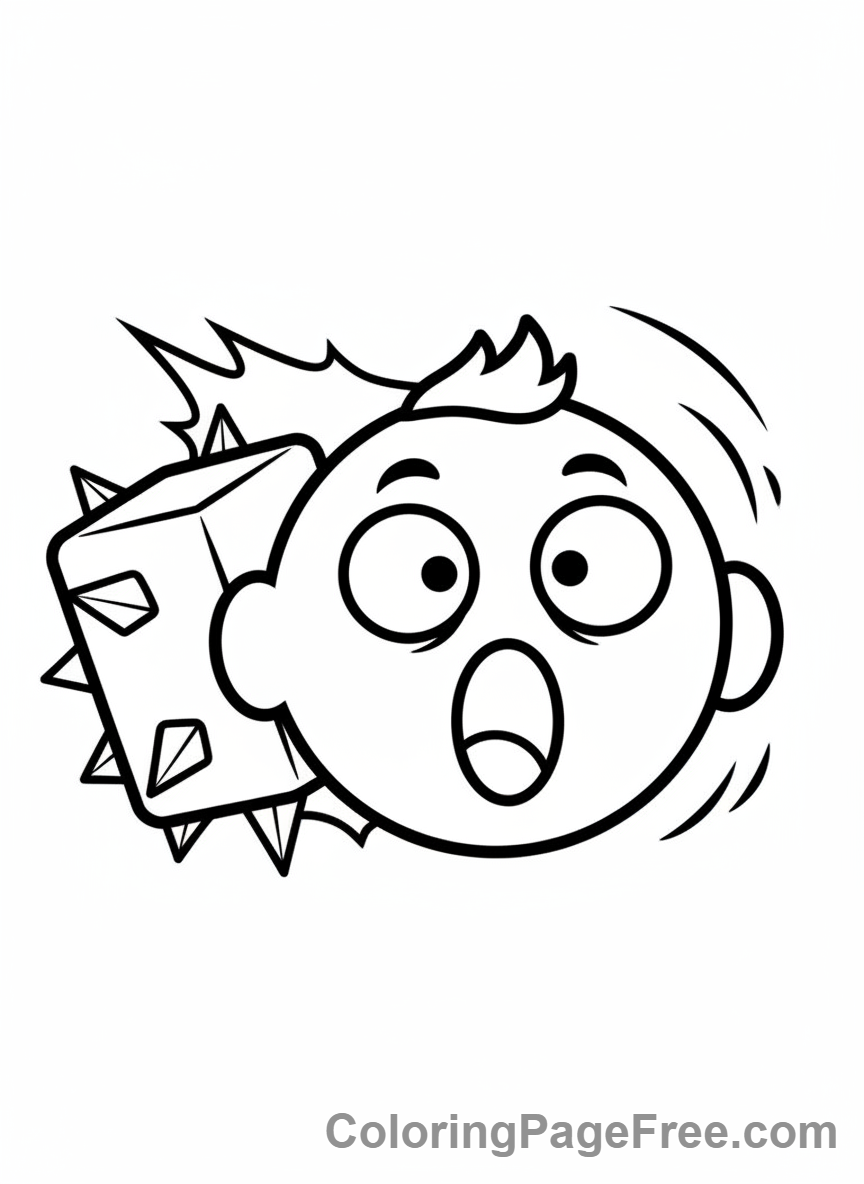 Stumble Guys coloring page - Stumble Guy surprised