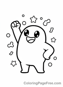 Stumble Guys coloring page - Stumble Guy winner