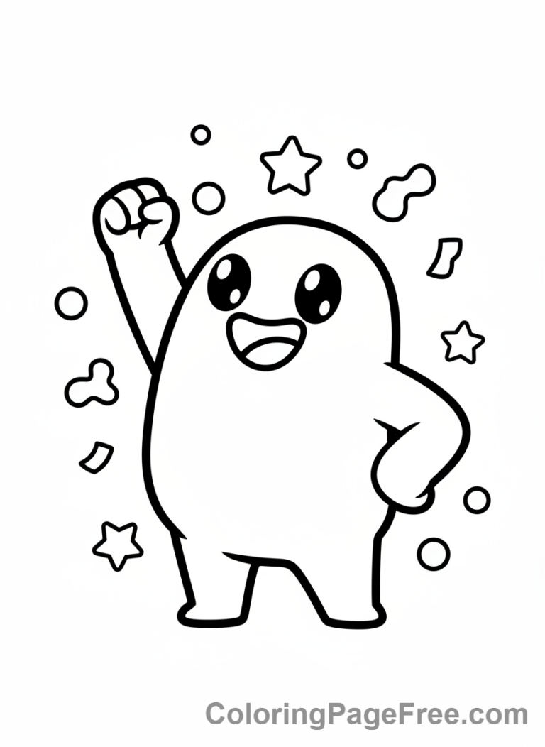 Stumble Guys coloring page - Stumble Guy winner