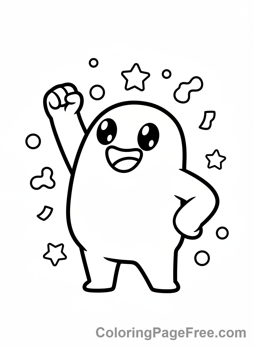 Stumble Guys coloring page - Stumble Guy winner