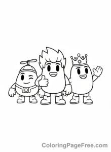 Stumble Guys coloring page - Stumble Guys group