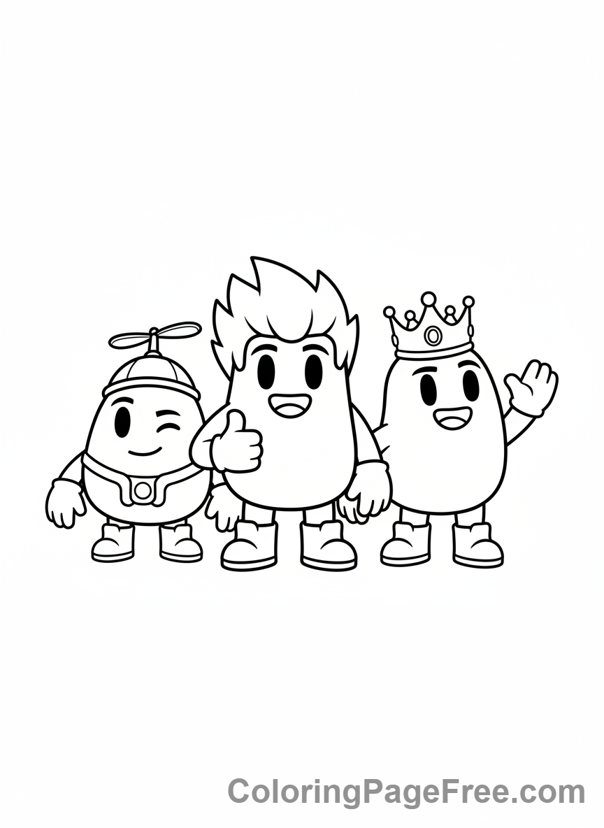Stumble Guys coloring page - Stumble Guys group