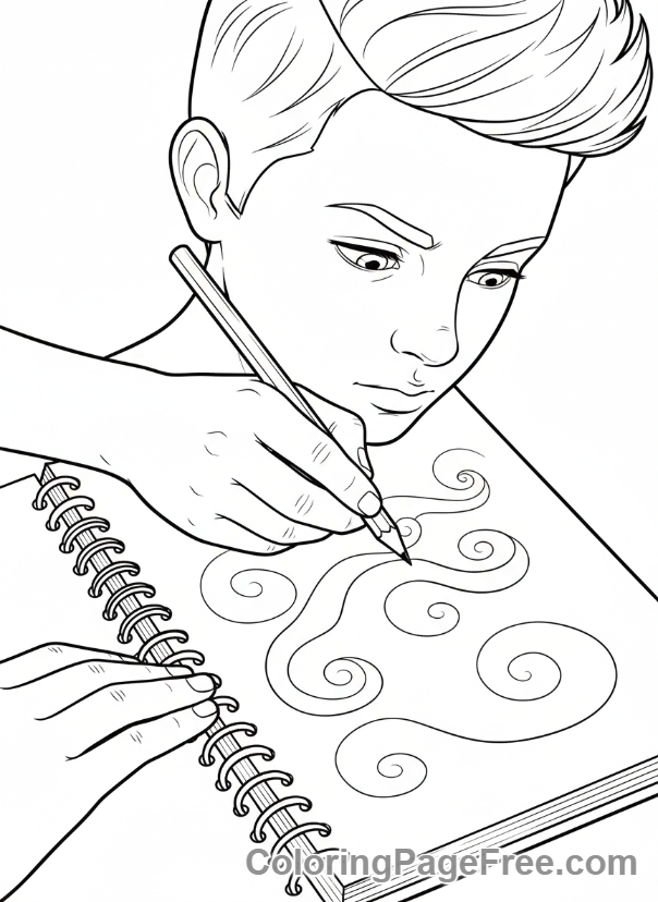 Teens coloring page - Teen drawing art