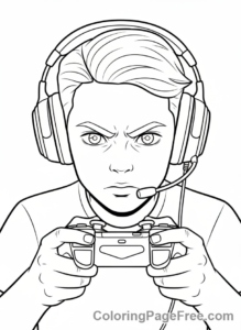 Teens coloring page - Teen video games