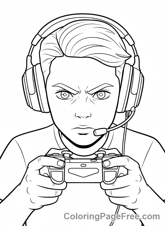 Teens coloring page - Teen video games