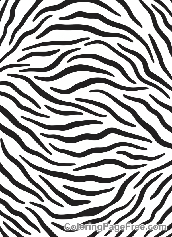 Tiger coloring page - Tiger stripes pattern