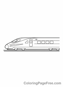 Train coloring page - Modern bullet train