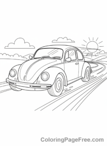 Transformers coloring page - Bumblebee car driving