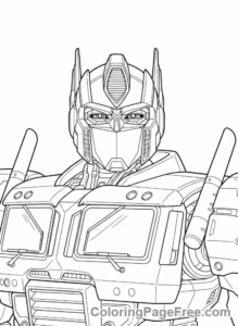 Transformers coloring page - Optimus Prime face