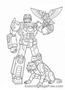 Transformers coloring page - Soundwave with cassettes