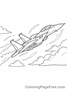 Transformers coloring page - Starscream jet flying