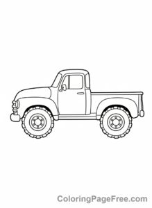 Truck coloring page - Classic Truck Full