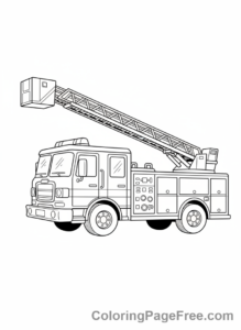Truck coloring page - Fire Truck Rescue