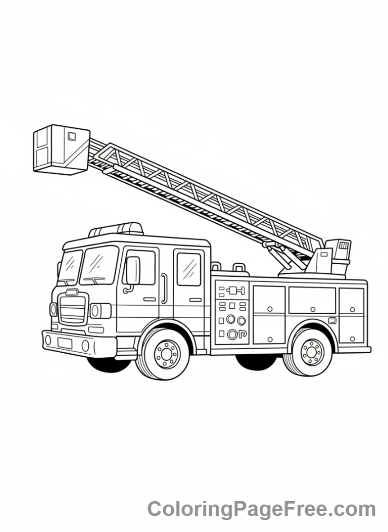 Truck coloring page - Fire Truck Rescue