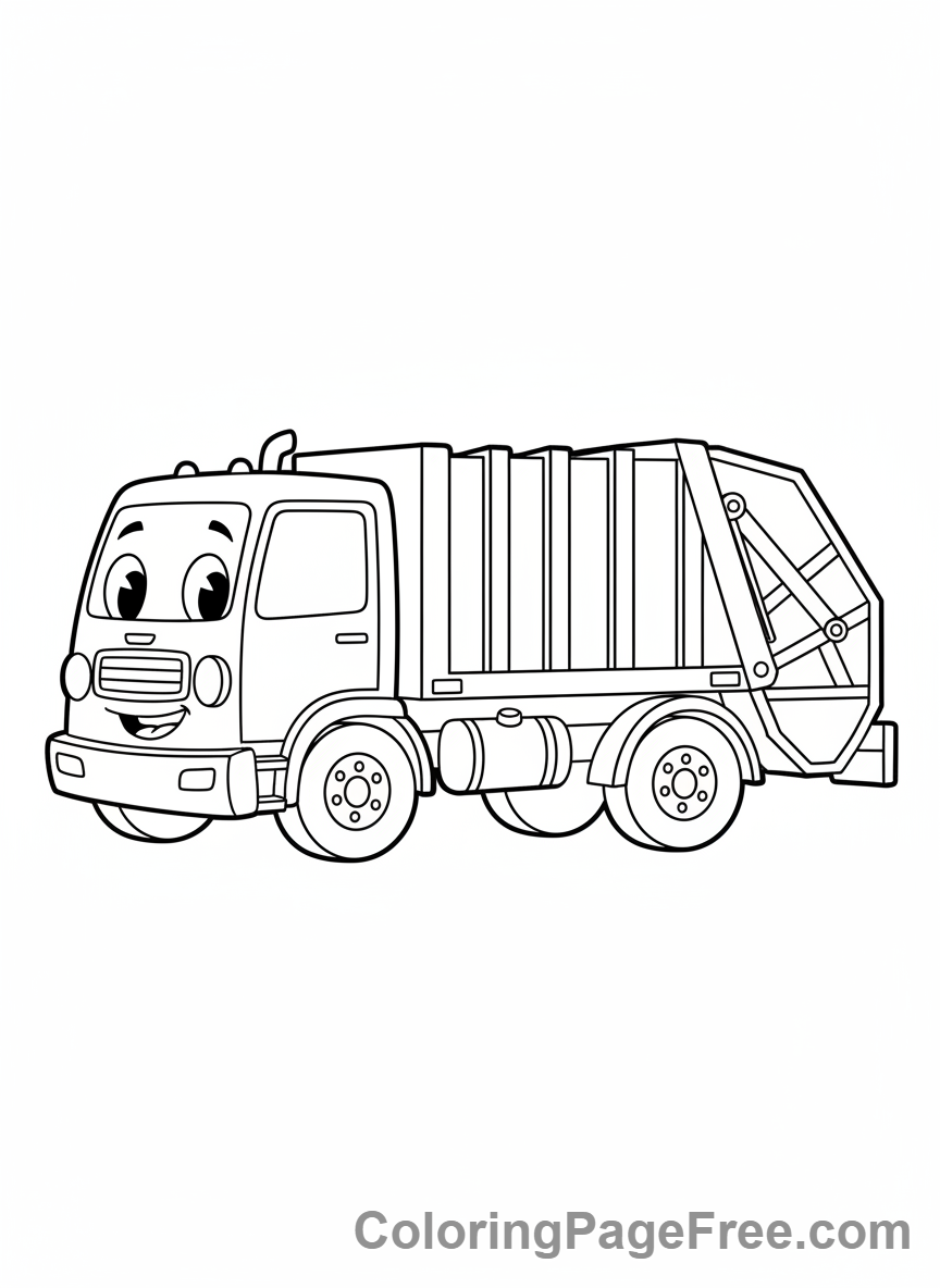 Truck coloring page - Garbage Truck