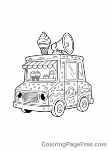 Truck coloring page - Ice Cream Truck