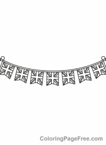 Uk Flag coloring page - Flag banner design