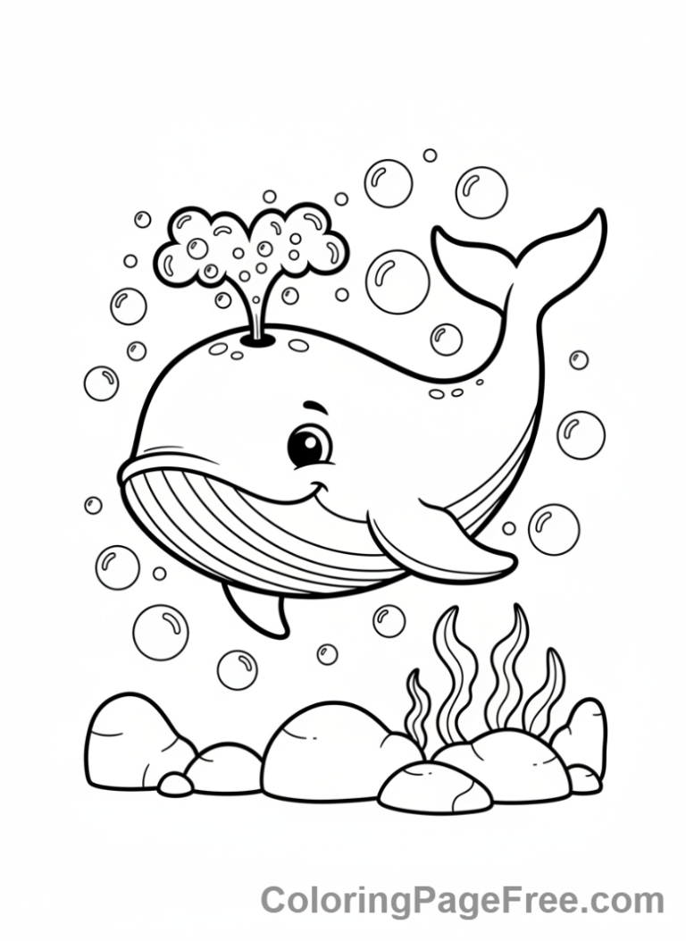 Whale diving deep into the ocean