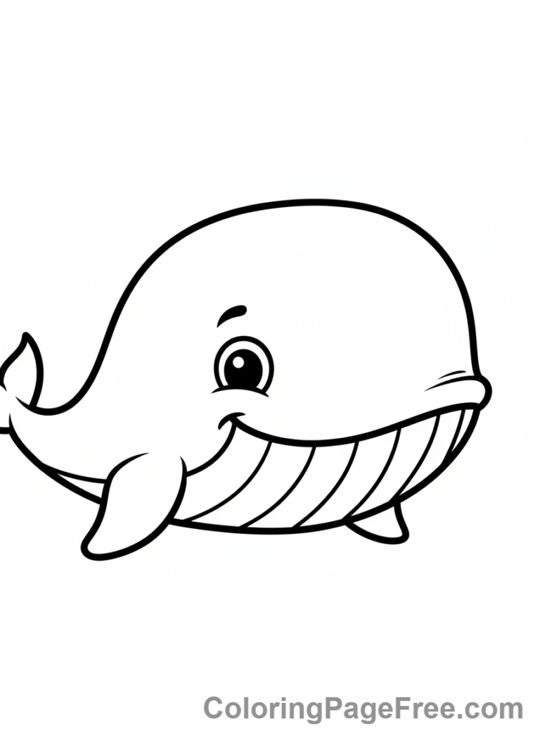 Happy smiling whale face