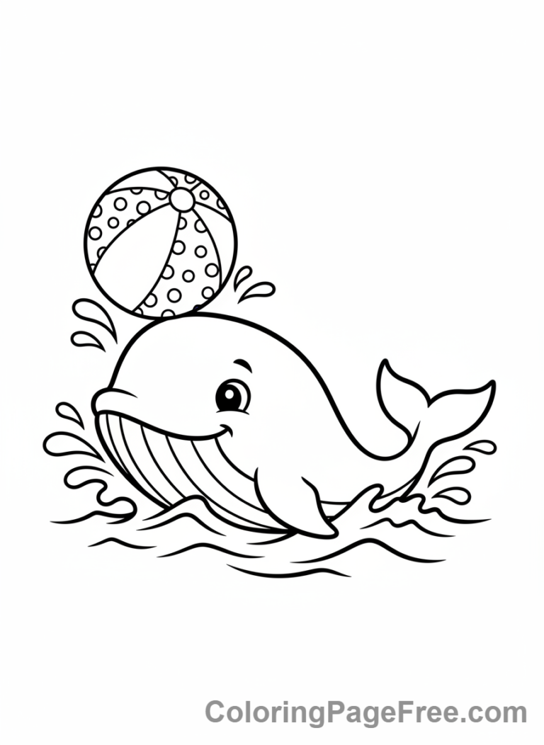 Whale playing with a ball