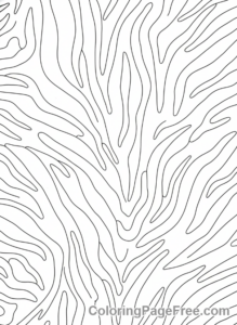 Zebra coloring page - Zebra stripe pattern